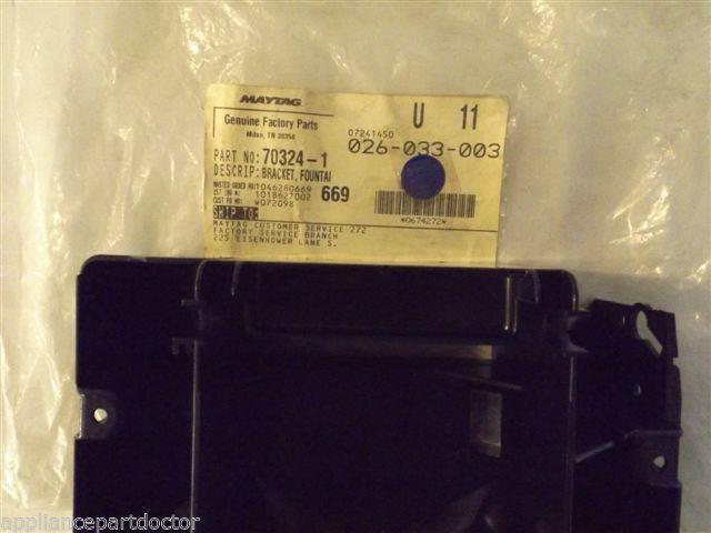 ADMIRAL JENN AIR REFRIGERATOR 70324-1 Bracket, Fountain NEW IN BOX ADMIRAL JENN AIR REFRIGERATOR 70324-1 Bracket, Fountain NEW IN BOX